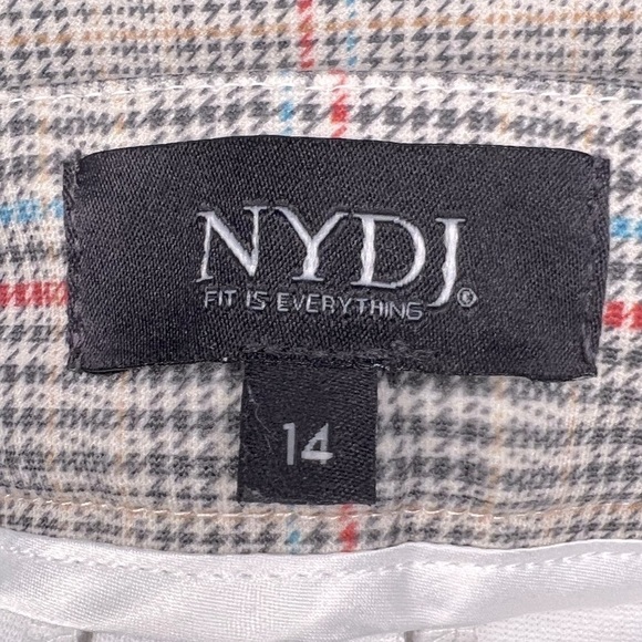 NYDJ Lift Tuck Tyburn Plaid Crop Ankle Flare Boot Cut Pants - Size 14 - Picture 6 of 9